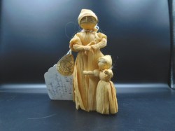 55 1/2'' CZECH HANDMADE CORN HUSK MOTHER, DAUGHTER, ,  TAG 